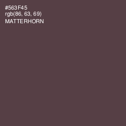 #563F45 - Matterhorn Color Image