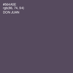 #564A5E - Don Juan Color Image