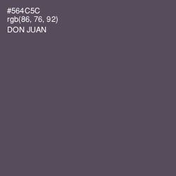 #564C5C - Don Juan Color Image