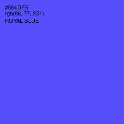 #564DFB - Royal Blue Color Image