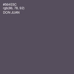 #564E5C - Don Juan Color Image