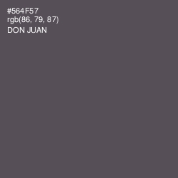 #564F57 - Don Juan Color Image