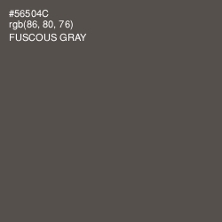 #56504C - Fuscous Gray Color Image