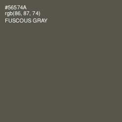 #56574A - Fuscous Gray Color Image