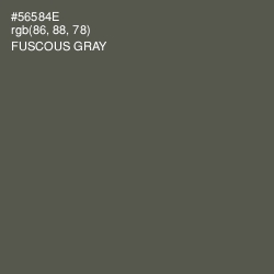 #56584E - Fuscous Gray Color Image