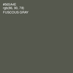 #565A4E - Fuscous Gray Color Image