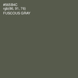 #565B4C - Fuscous Gray Color Image