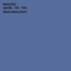 #566D9C - Waikawa Gray Color Image