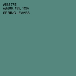 #56877E - Spring Leaves Color Image