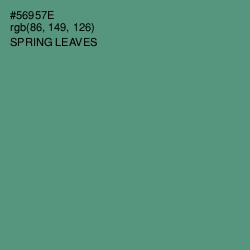 #56957E - Spring Leaves Color Image