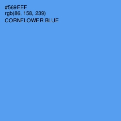 #569EEF - Cornflower Blue Color Image