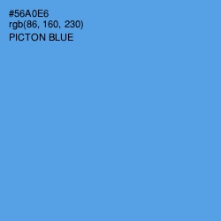 #56A0E6 - Picton Blue Color Image