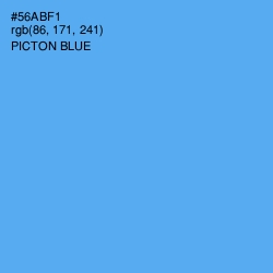 #56ABF1 - Picton Blue Color Image