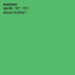 #56BB6B - Aqua Forest Color Image