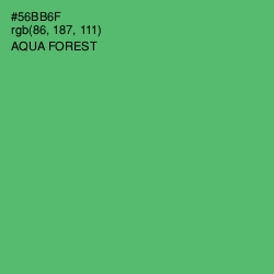 #56BB6F - Aqua Forest Color Image