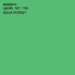 #56BB74 - Aqua Forest Color Image