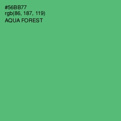 #56BB77 - Aqua Forest Color Image