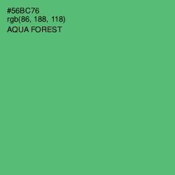 #56BC76 - Aqua Forest Color Image