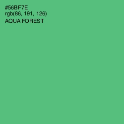 #56BF7E - Aqua Forest Color Image