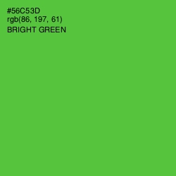 #56C53D - Bright Green Color Image