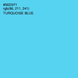 #56D3F1 - Turquoise Blue Color Image