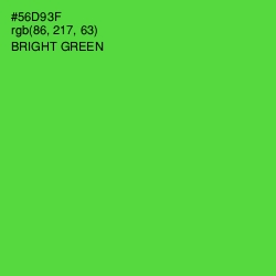 #56D93F - Bright Green Color Image