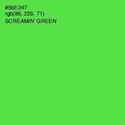 #56E247 - Screamin' Green Color Image