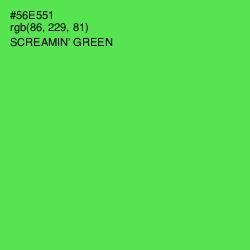 #56E551 - Screamin' Green Color Image