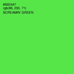 #56E647 - Screamin' Green Color Image