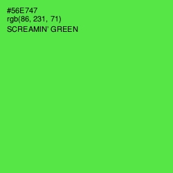 #56E747 - Screamin' Green Color Image