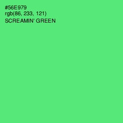 #56E979 - Screamin' Green Color Image