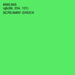 #56EA65 - Screamin' Green Color Image