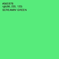 #56EB7B - Screamin' Green Color Image