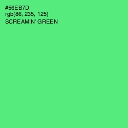 #56EB7D - Screamin' Green Color Image