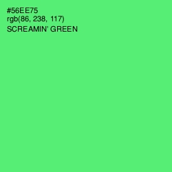 #56EE75 - Screamin' Green Color Image