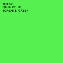 #56F151 - Screamin' Green Color Image