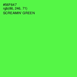 #56F647 - Screamin' Green Color Image