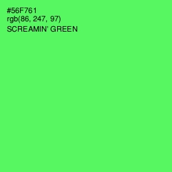 #56F761 - Screamin' Green Color Image