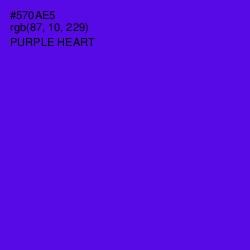 #570AE5 - Purple Heart Color Image