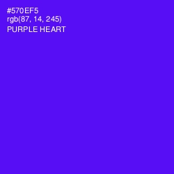 #570EF5 - Purple Heart Color Image