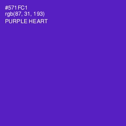 #571FC1 - Purple Heart Color Image