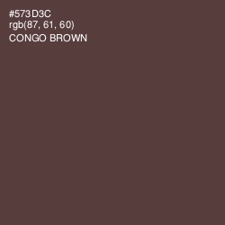 #573D3C - Congo Brown Color Image