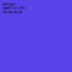 #5743E7 - Royal Blue Color Image