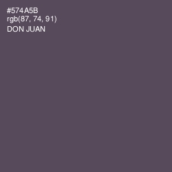 #574A5B - Don Juan Color Image