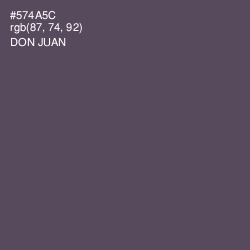 #574A5C - Don Juan Color Image