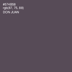 #574B58 - Don Juan Color Image