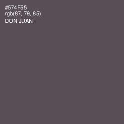 #574F55 - Don Juan Color Image