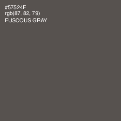 #57524F - Fuscous Gray Color Image