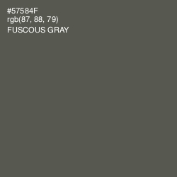 #57584F - Fuscous Gray Color Image