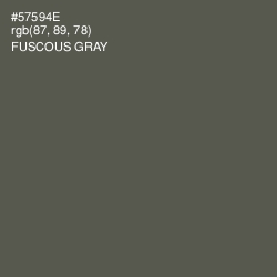 #57594E - Fuscous Gray Color Image